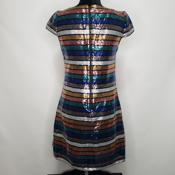 Vince Camuto striped sequin tshirt dress - Picture 3 of 6